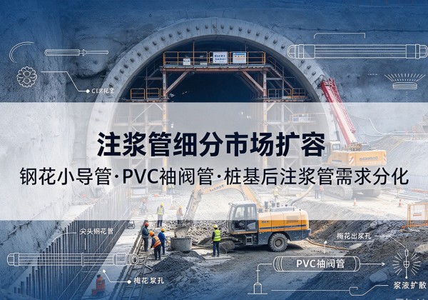 银海注浆管细分市场扩容，隧道钢花小导管、PVC 袖阀管、桩基后注浆管需求分化
